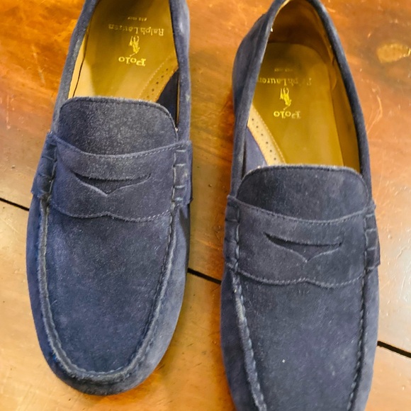 Polo Ralph Lauren Reynold Royal navy leather suede drivers leather fabric lining main image 6